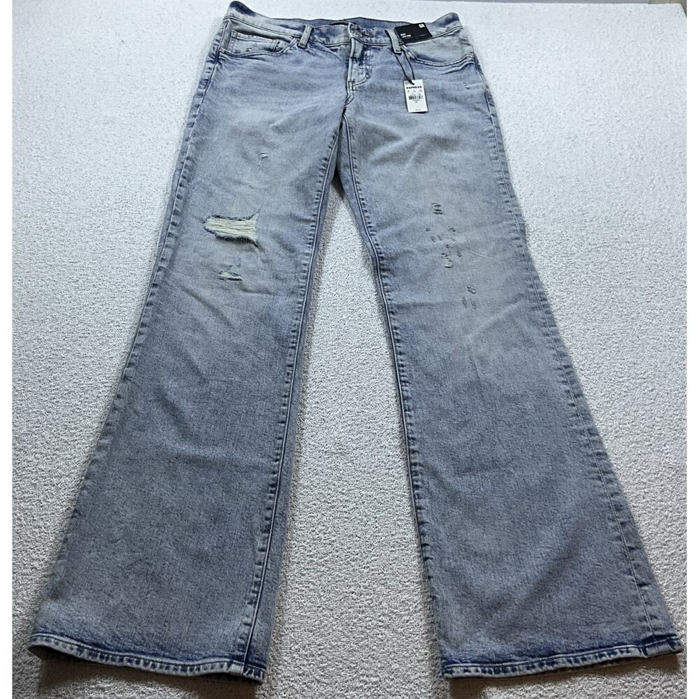 Express Jeans Womens Boot Low Rise Light Blue Pants Size 6R